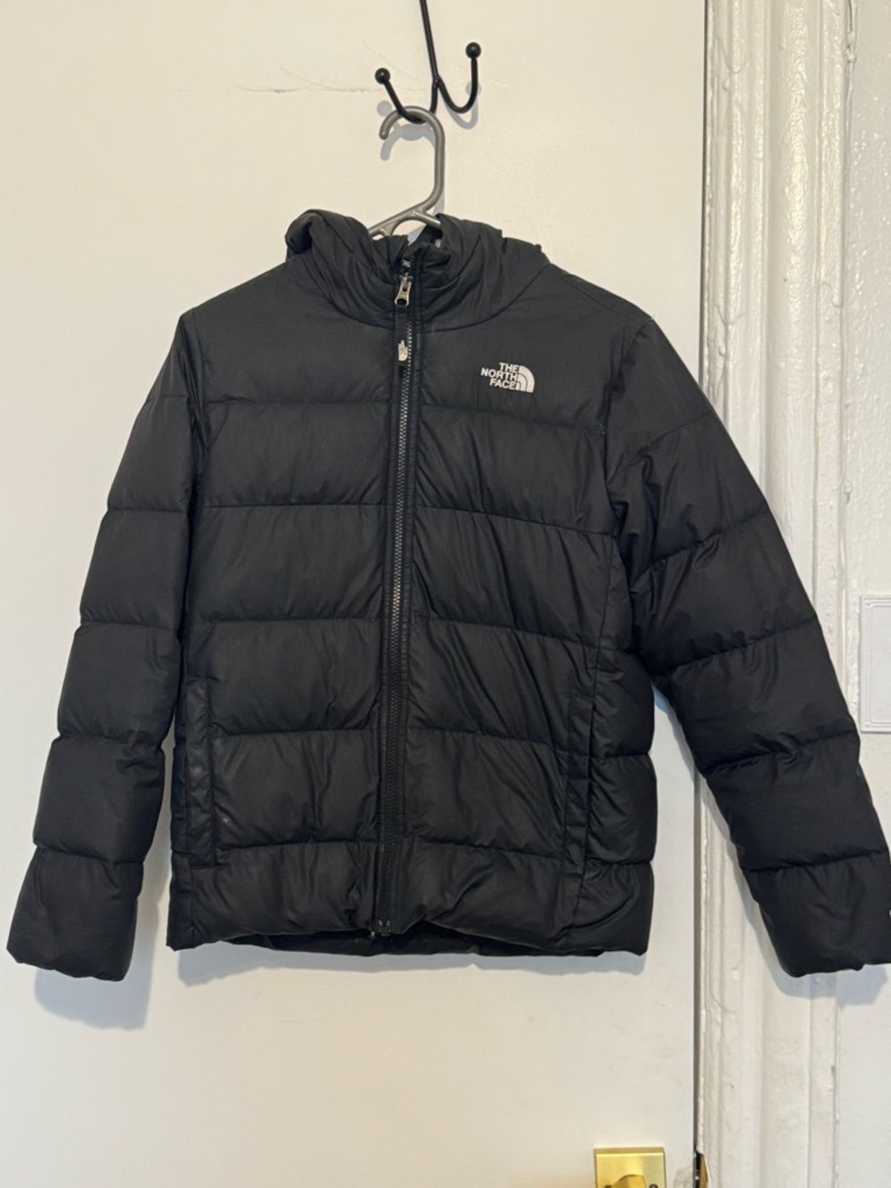 The North Face Kids Black Hooded Puffer Jacket